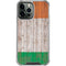 Ireland Flag Dark Wood iPhone 14 Pro Max Clear Case